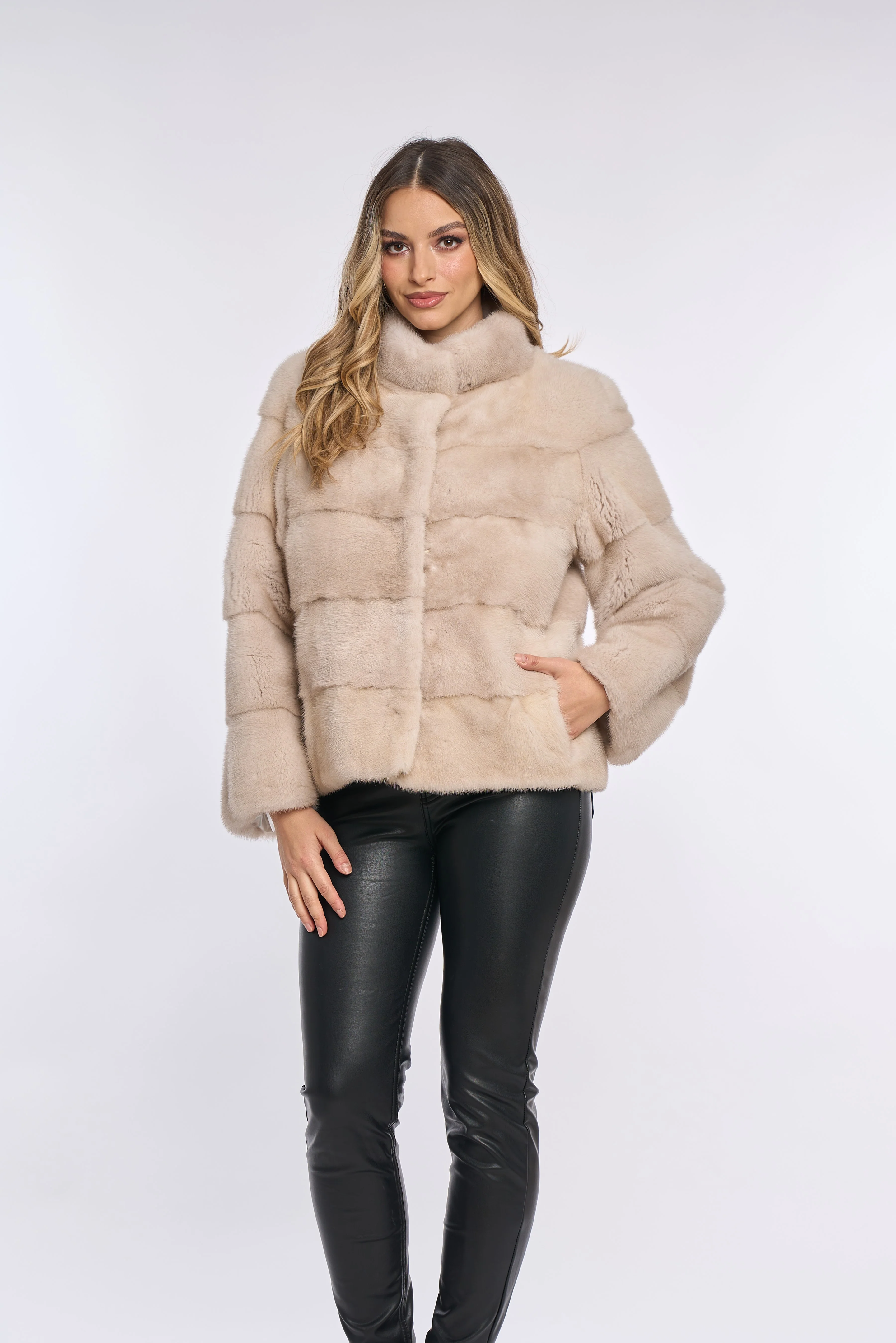 Amara Cream Mink Coat – ROHA FURS