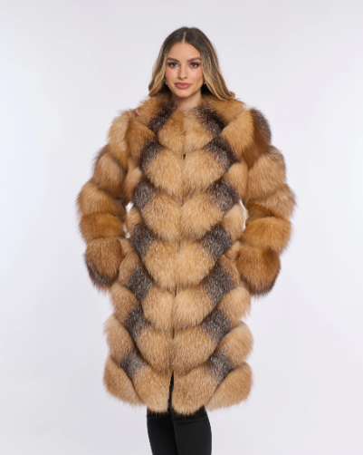 Alana Brown Fox Fur Coat