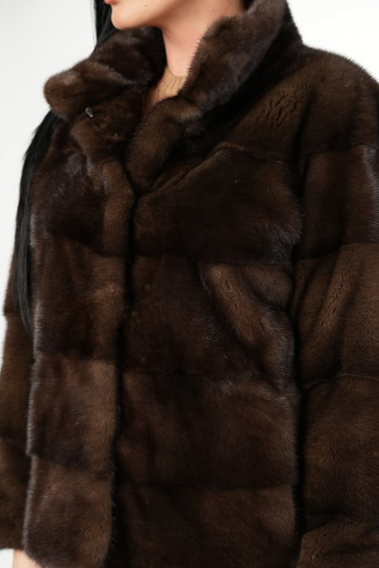 Amara Rich Brown Mink Coat