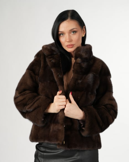 Amara Rich Brown Mink Coat