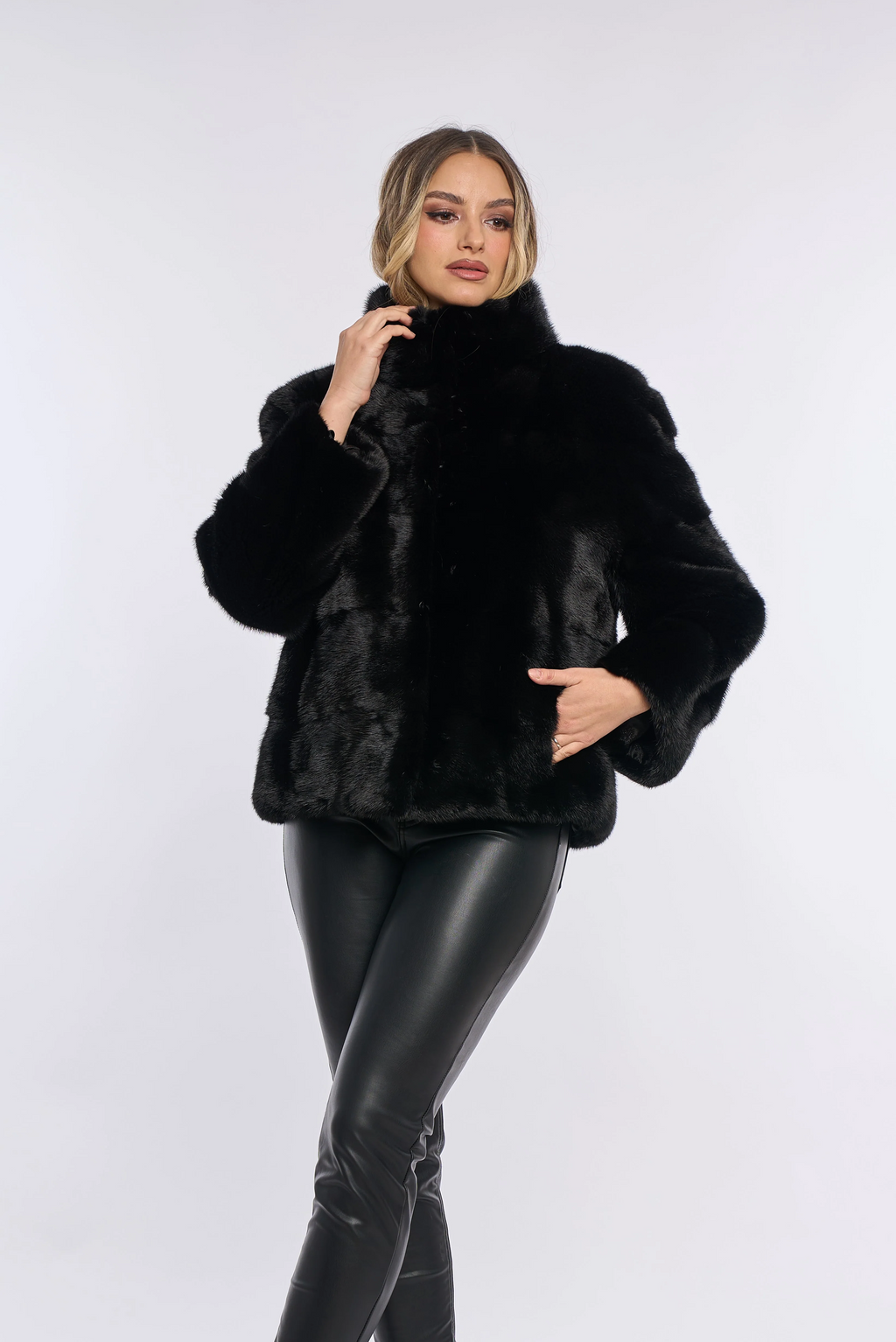 Amara Black Mink Coat