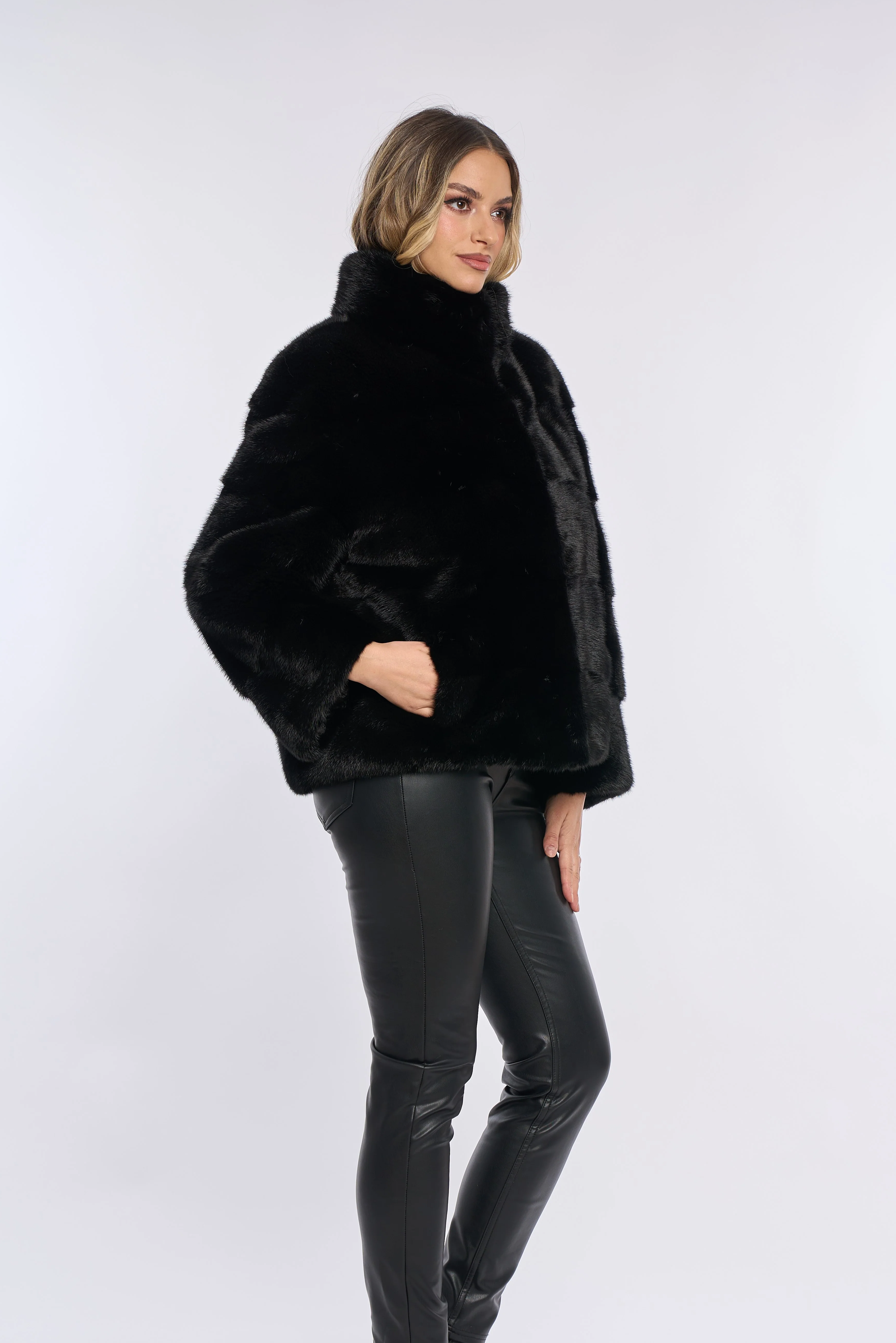 Amara Black Mink Coat