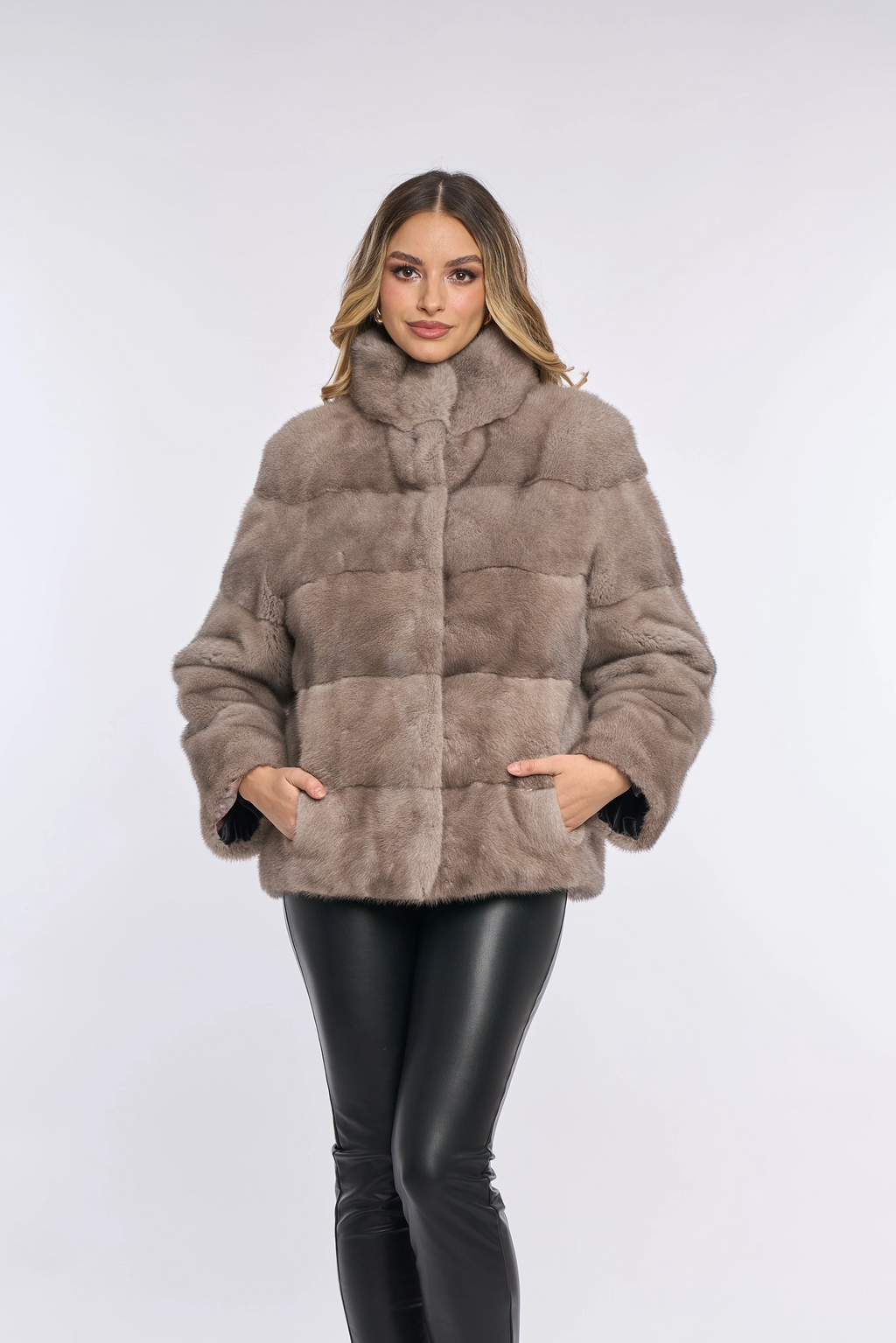 Amara Grey Mink Coat
