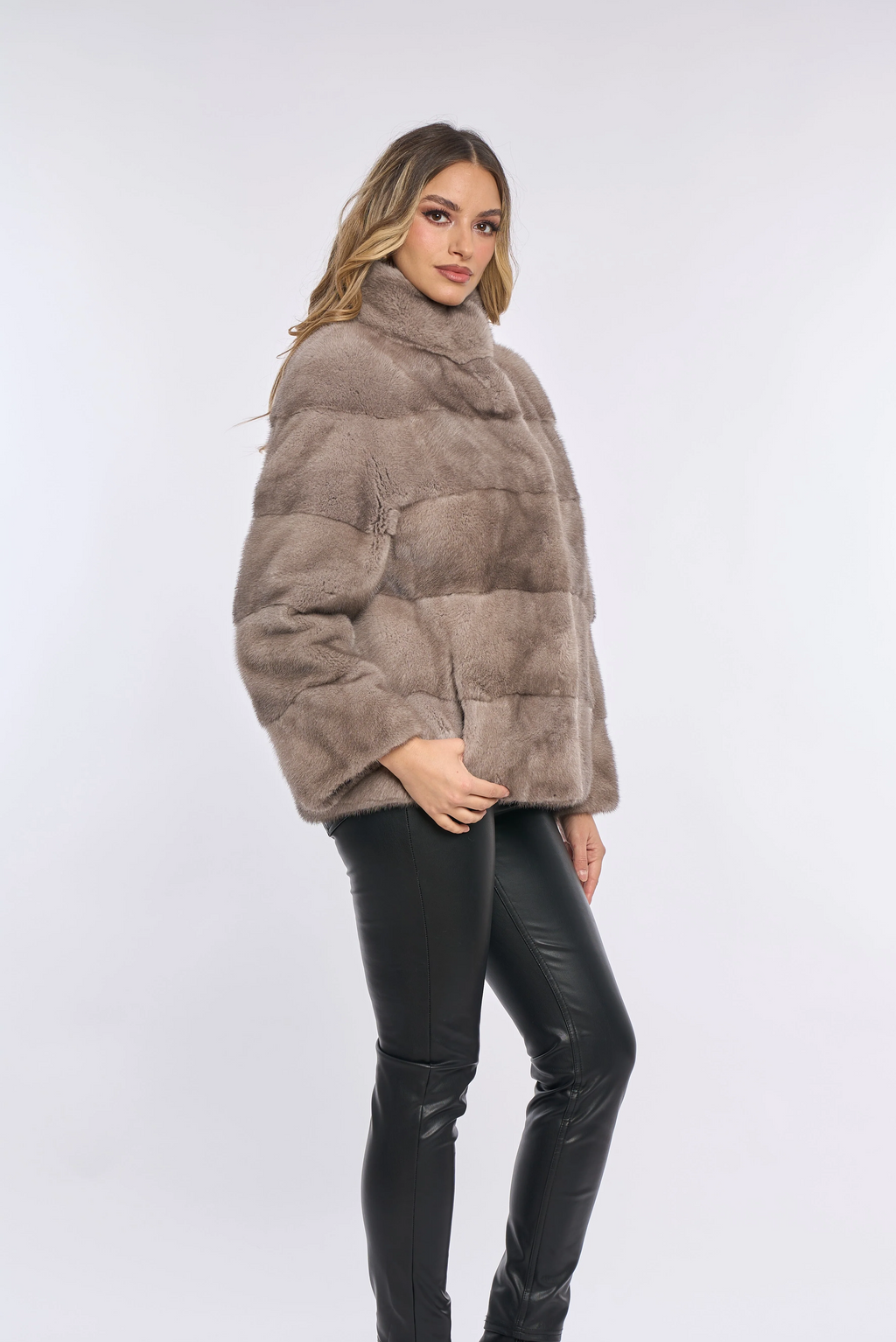Amara Grey Mink Coat