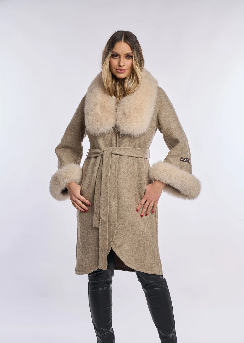 ASH BEIGE Alpaca Wool Coat