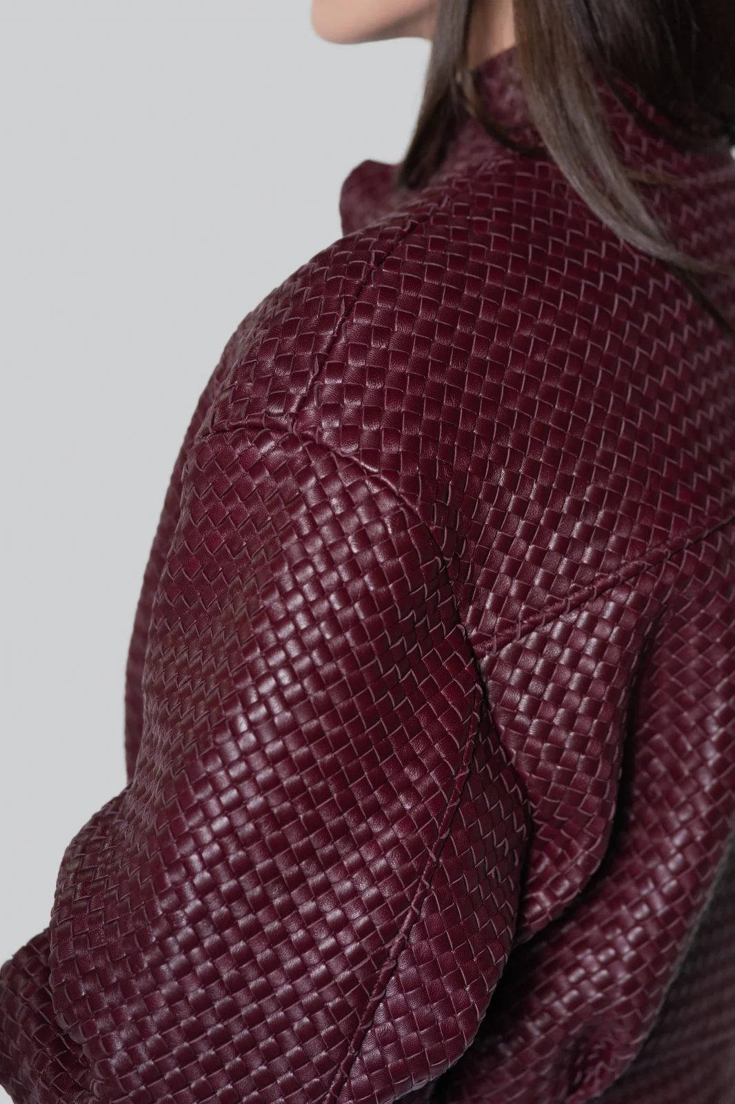 Chloe Burgundy Leather Jacket