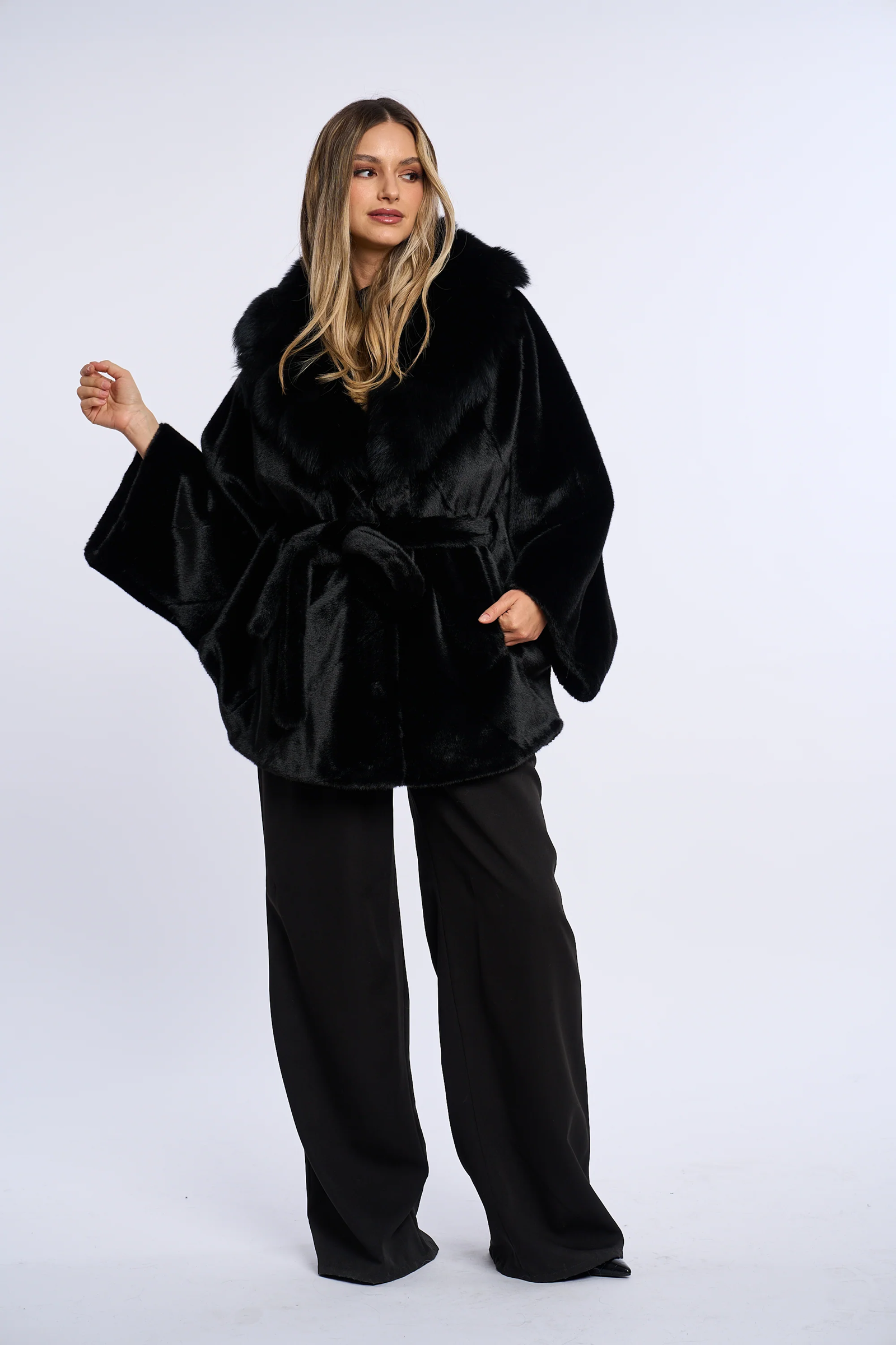 Vanessa Noir Alcantara Fur Coat
