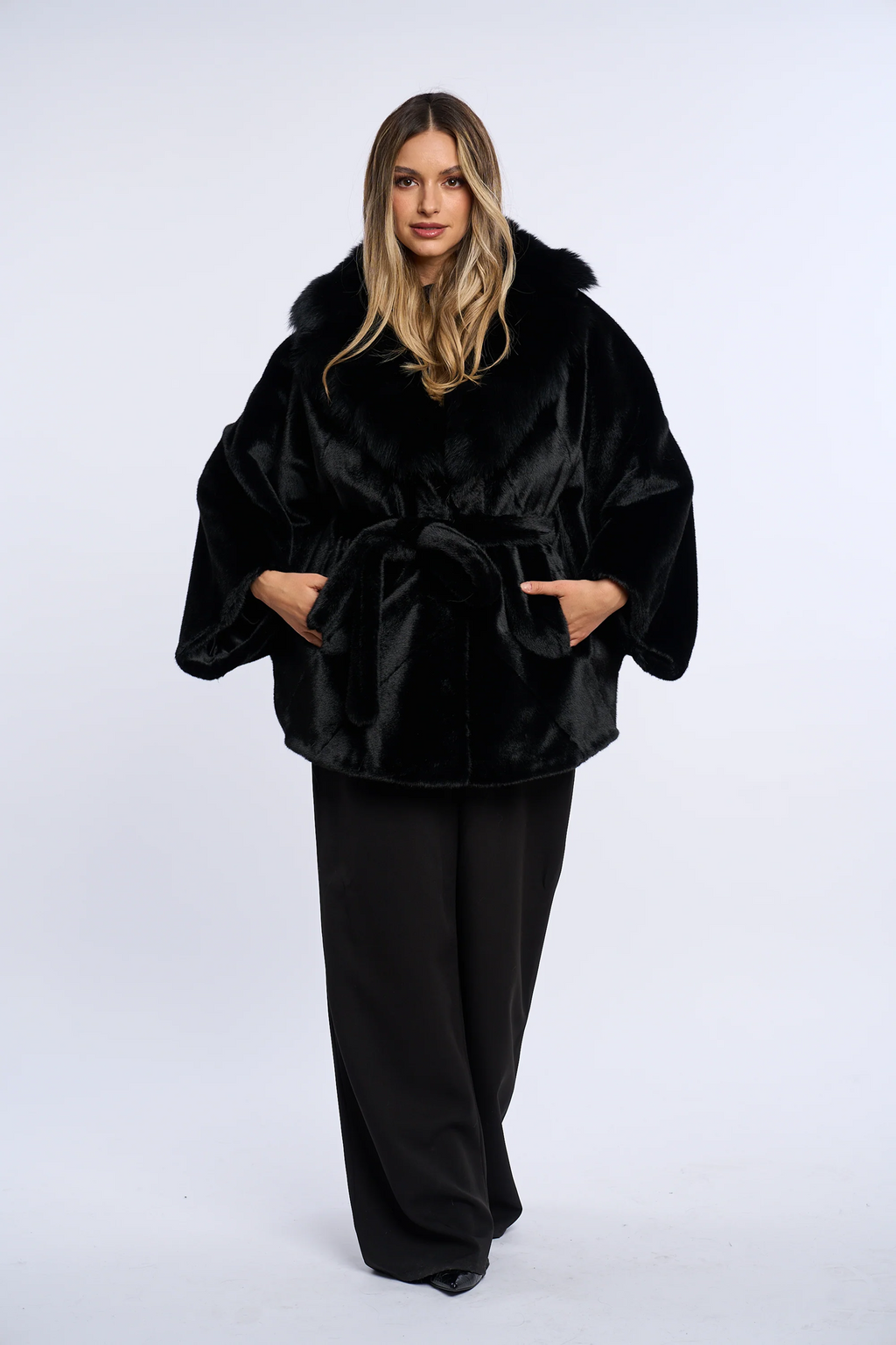 Vanessa Noir Alcantara Fur Coat
