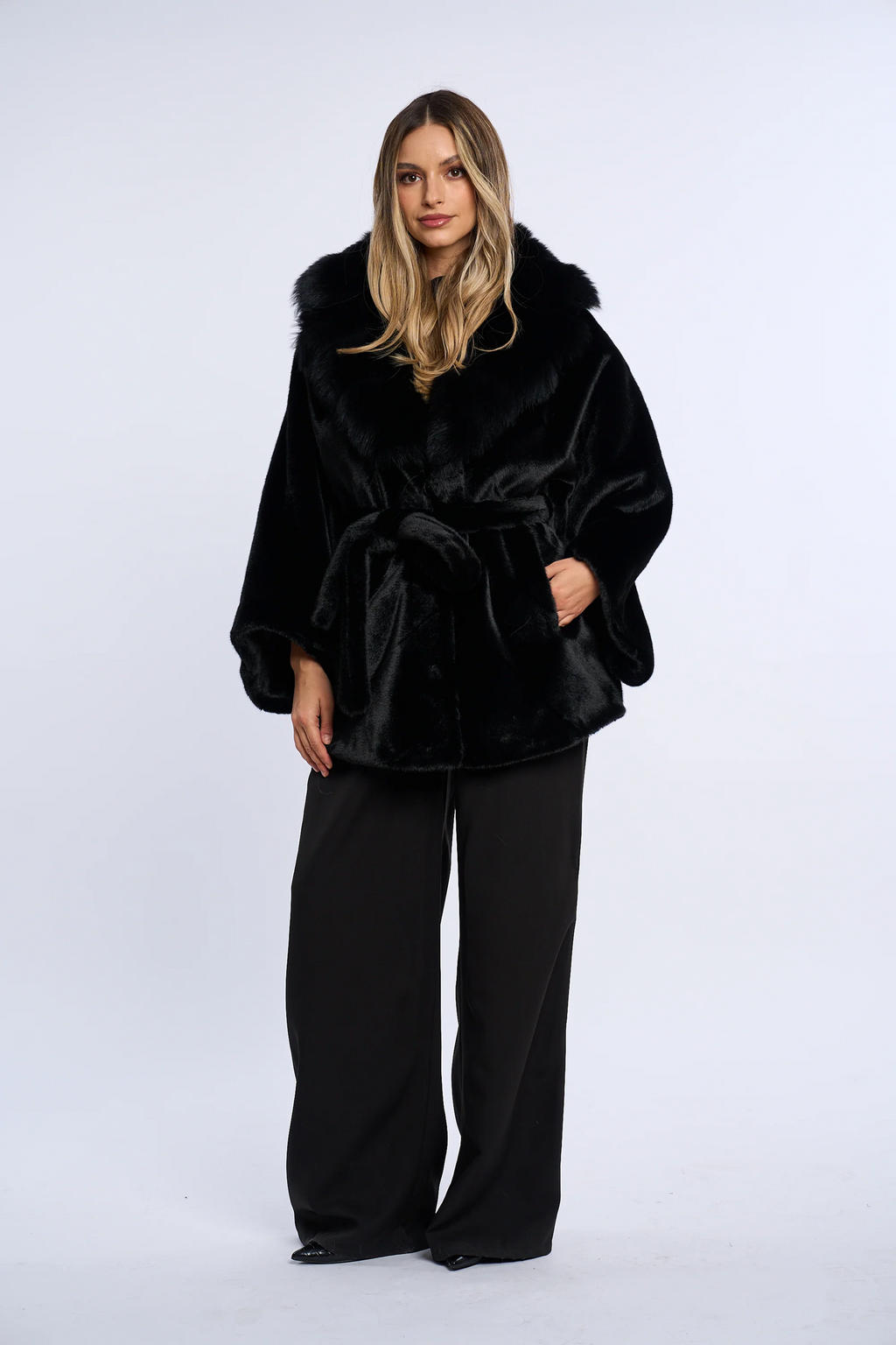 Vanessa Noir Alcantara Fur Coat