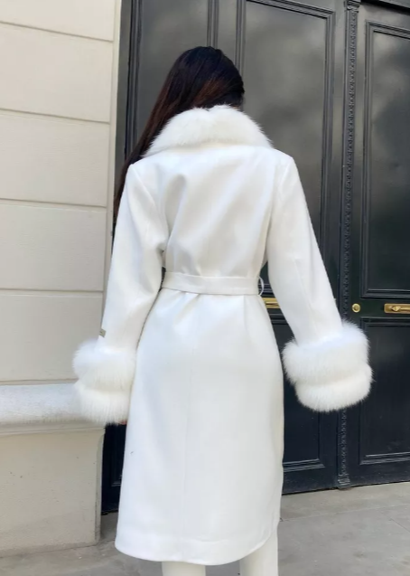 GLORIA WHITE Cashmere Coat