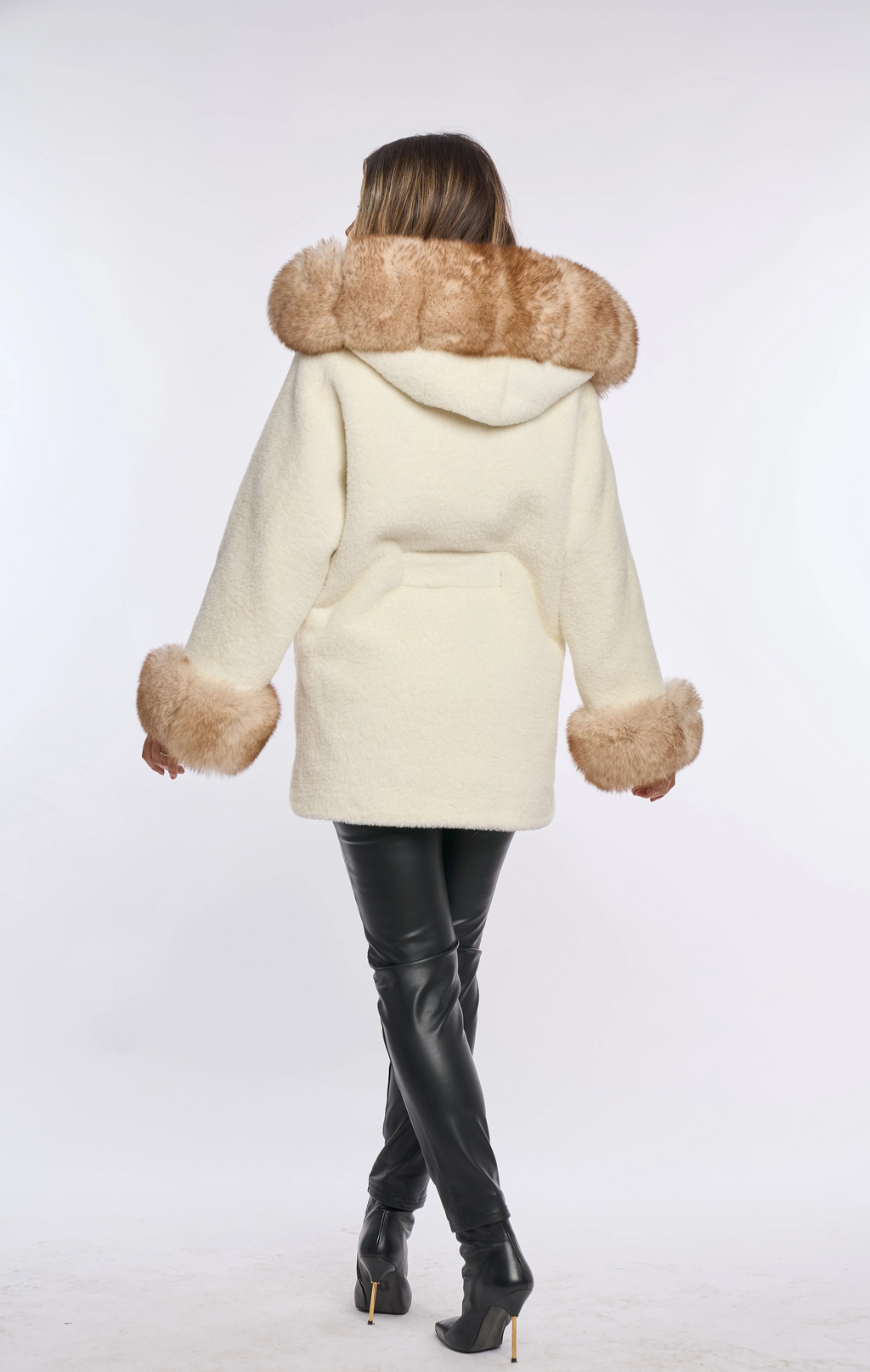 HOLLY WHITE Alcantara Fur Coat