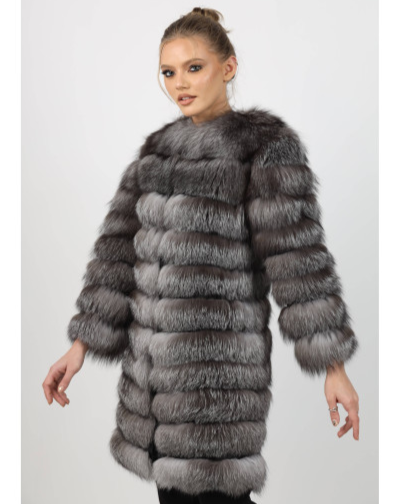 NADIA SILVER Fox Fur Coat