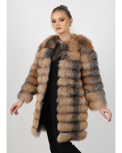 NADIA BROWN Fox Fur Coat