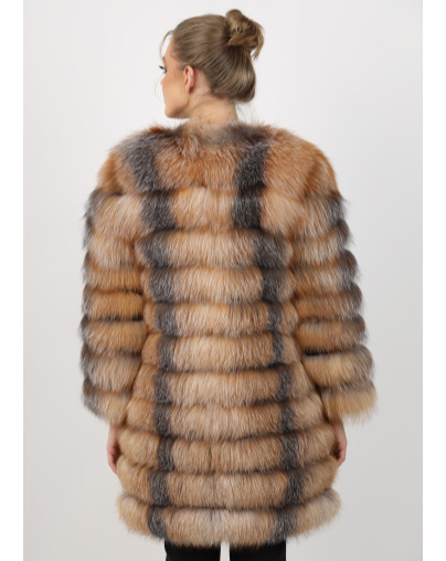 NADIA BROWN Fox Fur Coat back