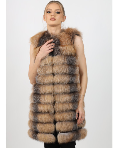 NADIA BROWN Fox Fur Coat vest