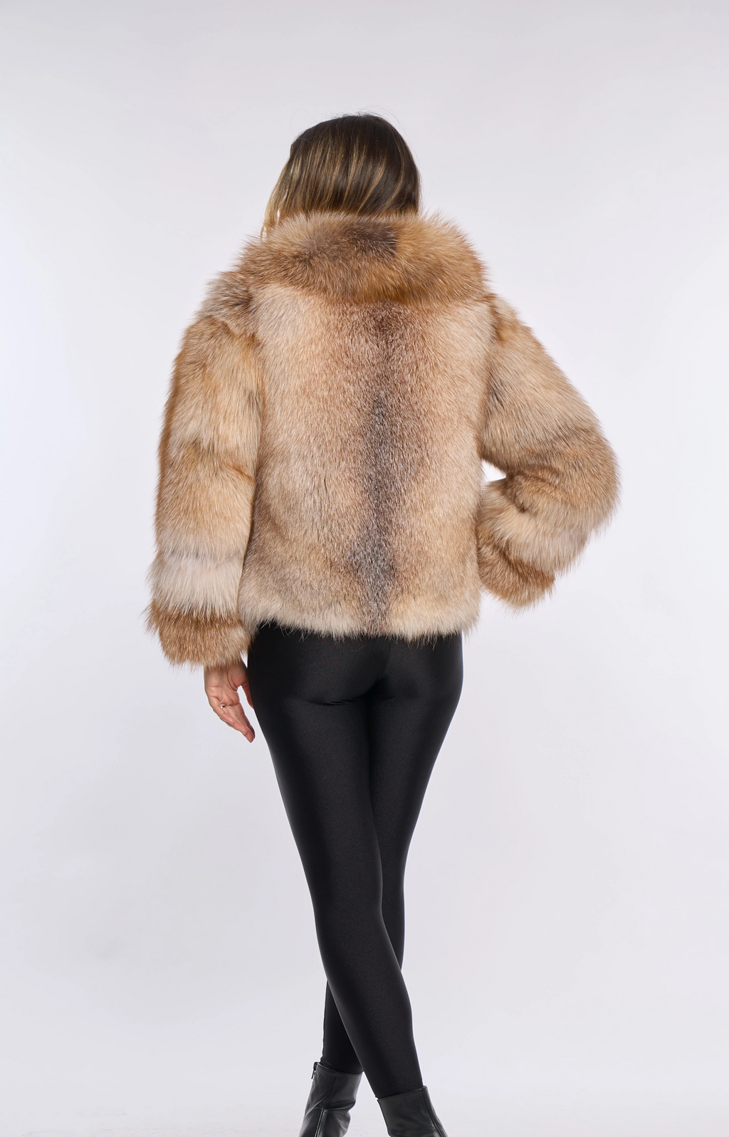 Nina Brown Fox Fur Coat