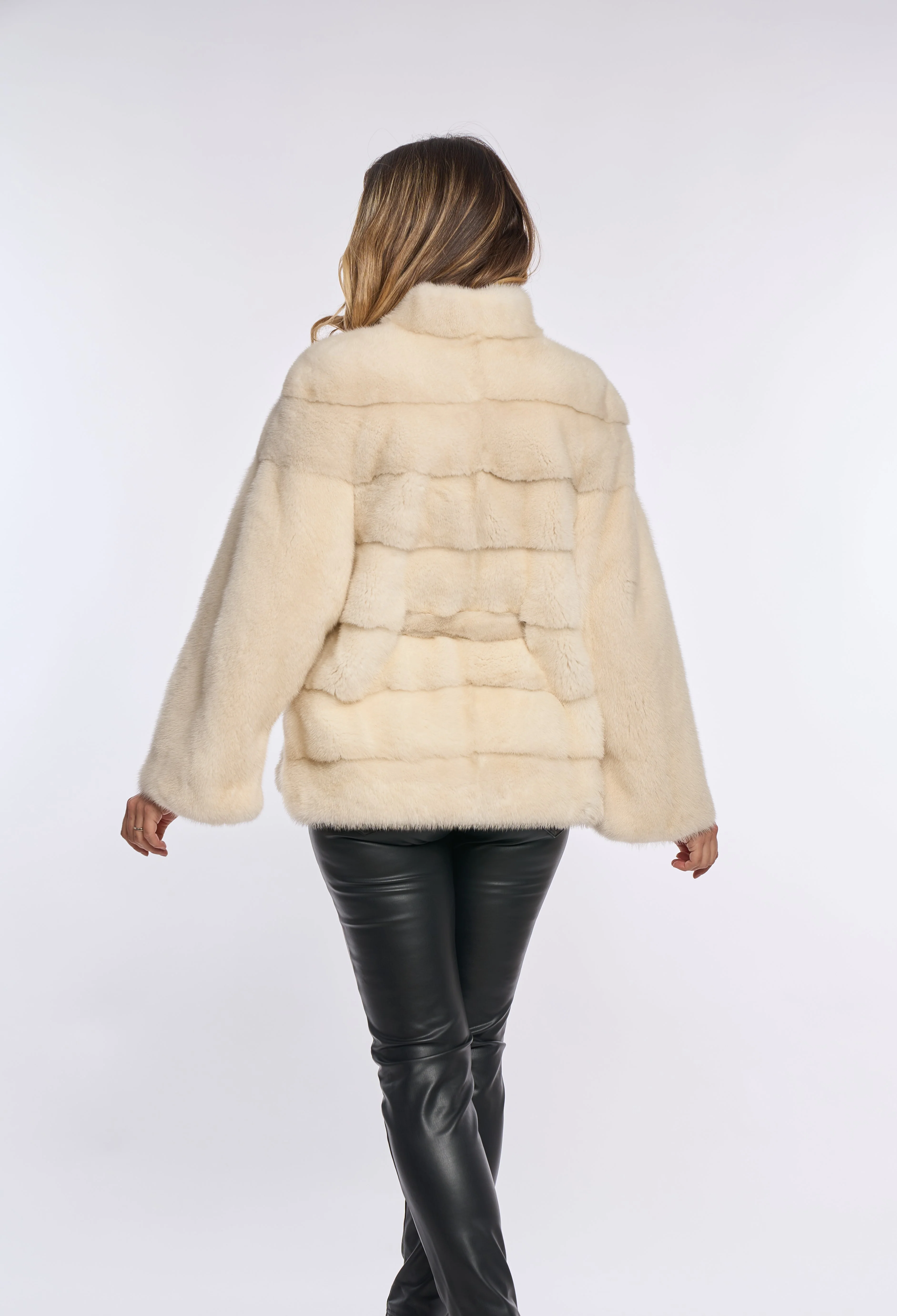 Samantha Cream Mink Coat