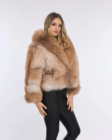 Nina Brown Fox Fur Coat