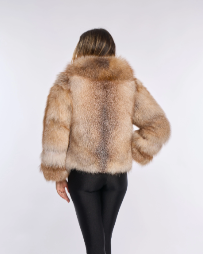 Nina Brown Fox Fur Coat