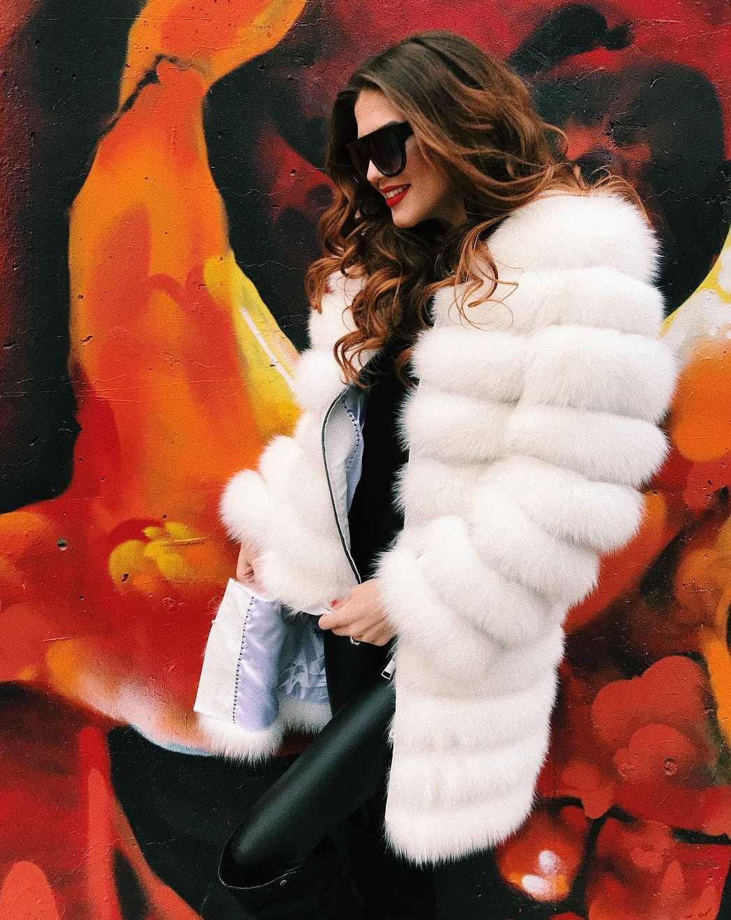 NADIA WEHITE Fox Fur Coat side