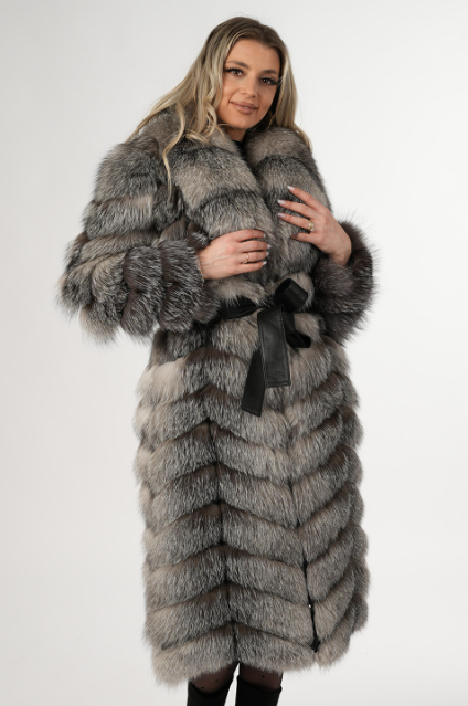 Tatiana Silver Fox Fur Coat