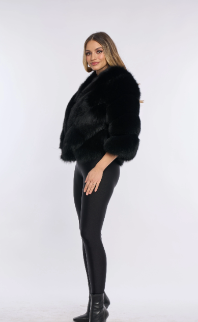 VALENTINA BLACK Fur Coat