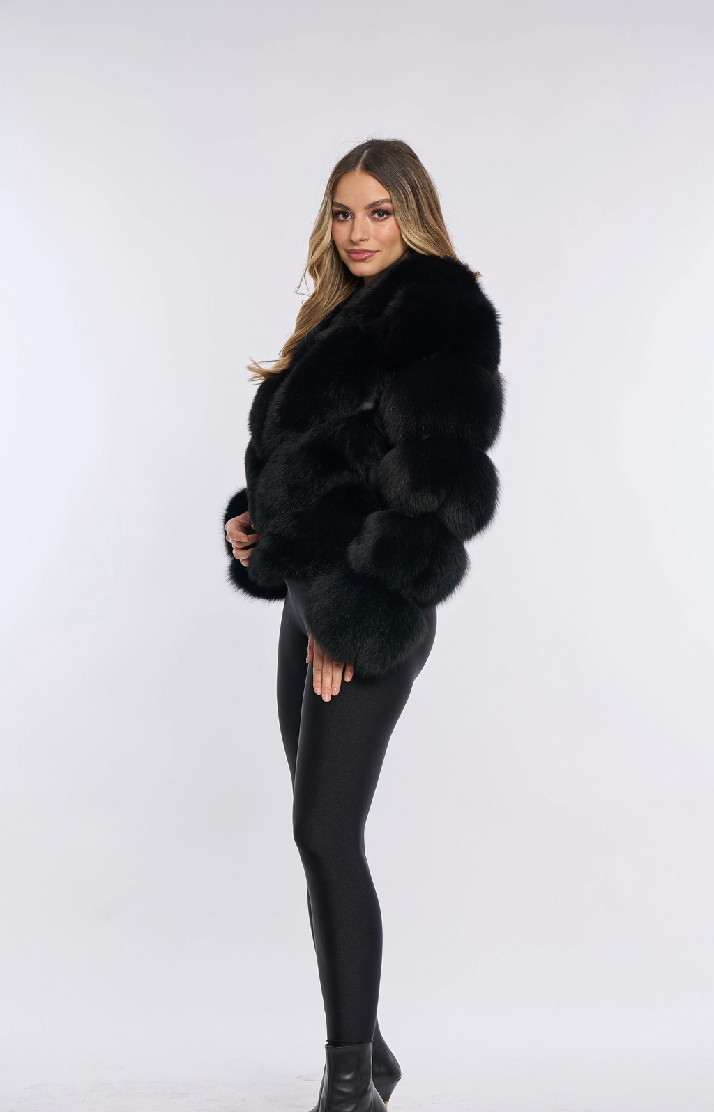 VALENTINA BLACK Fur Coat