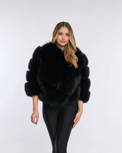 VALENTINA BLACK Fur Coat