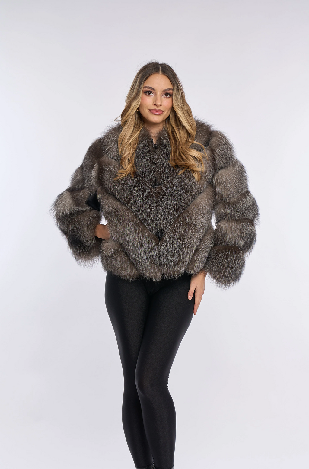VALENTINA SILVER Fur Coat