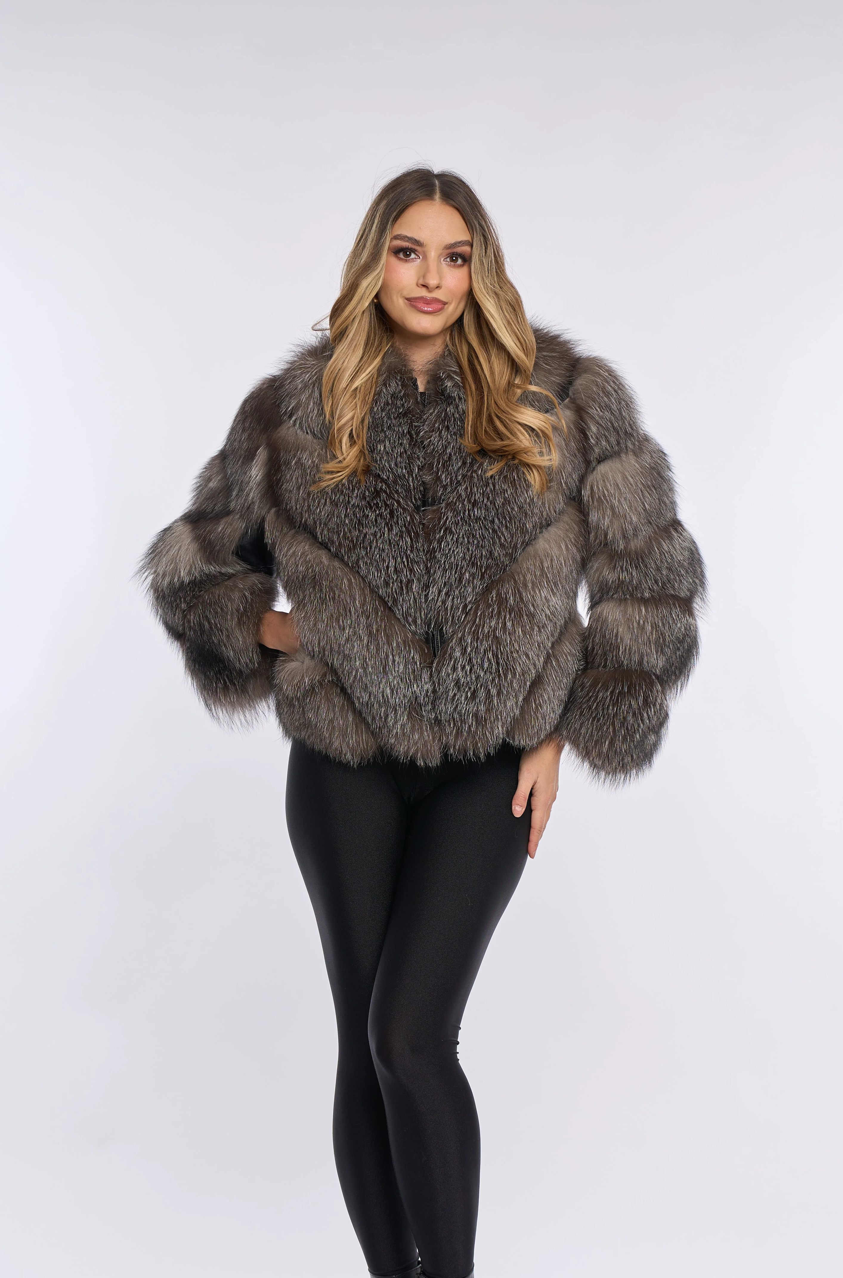VALENTINA SILVER Fur Coat