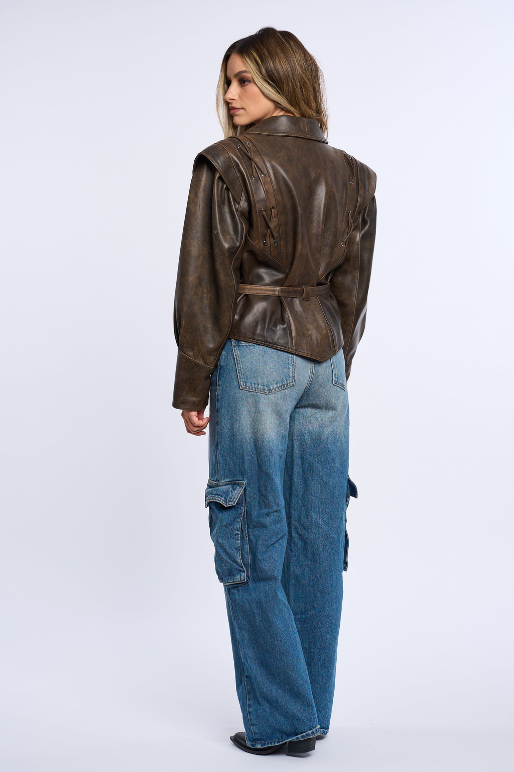 Valleria Brown Leather Jacket