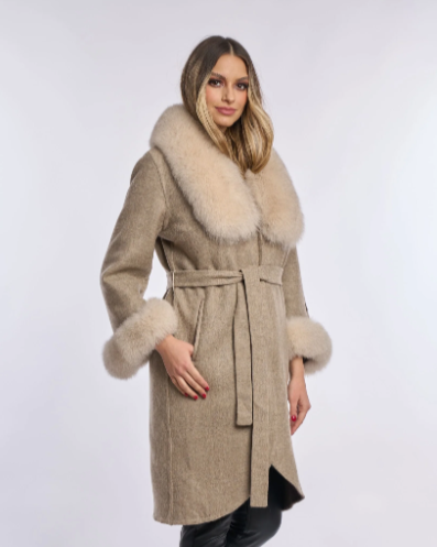 ASH BEIGE Alpaca Wool Coat