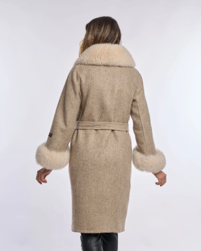 ASH BEIGE Alpaca Wool Coat