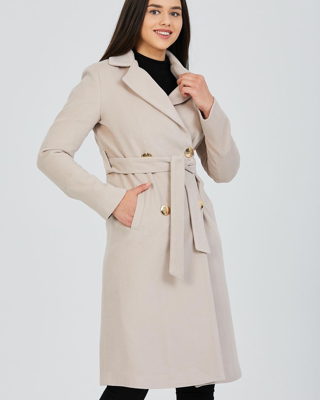 GLORIA BEIGE Cashmere Wool Coat