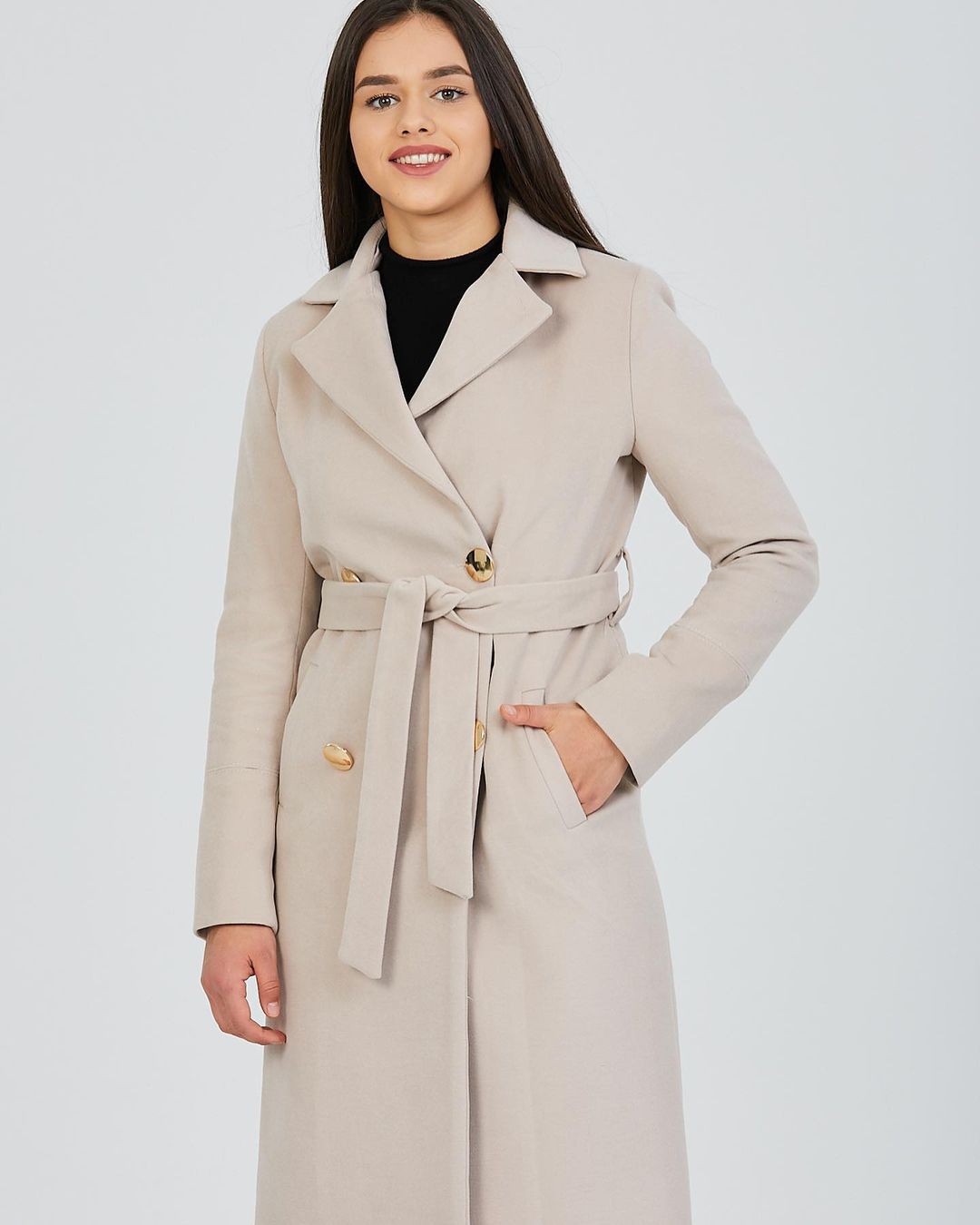 GLORIA BEIGE Cashmere Wool Coat