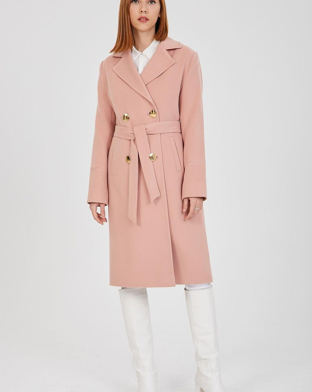 GLORIA PINK Cashmere Coat 