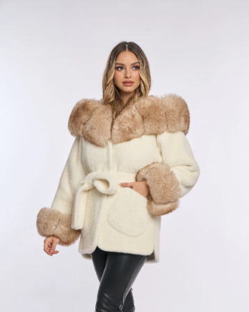 HOLLY WHITE Alcantara Fur Coat