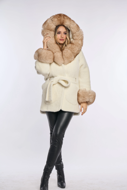 HOLLY WHITE Alcantara Fur Coat