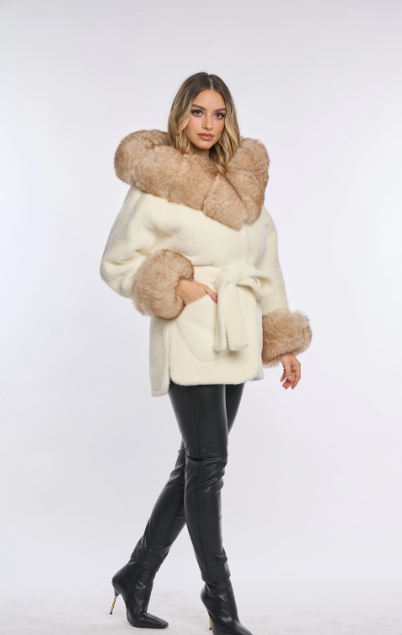 HOLLY WHITE Alcantara Fur Coat