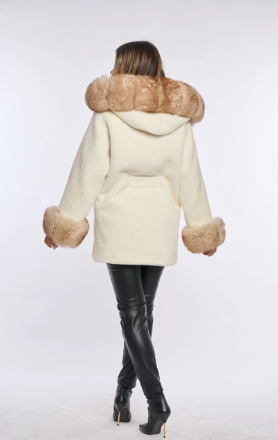 HOLLY WHITE Alcantara Fur Coat