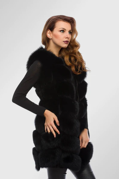 MAYARA BLACK Fur Vest