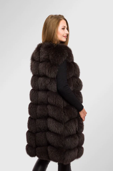 MAYARA CHOCOLATE Fur Vest