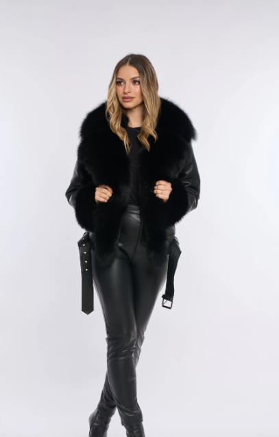 PIETRA BLACK Shearling Jacket