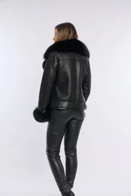 PIETRA BLACK Shearling Jacket