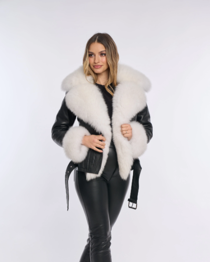 PIETRA BLACK & WHITE Shearling Jacket