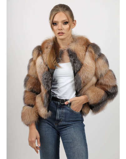 VALENTINA BROWN Luxurious Fox Fur Coat