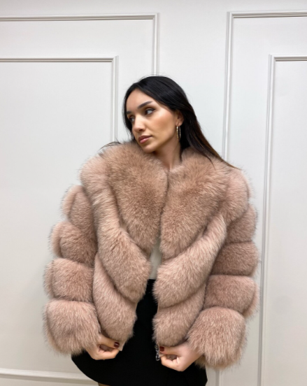 Valentina Rose Fox Fur coat front