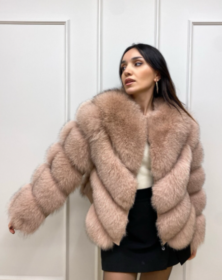 Valentina Rose Fox Fur coat front