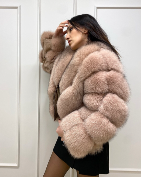 Valentina Rose Fox Fur coat side
