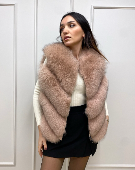 Valentina Rose Fox Fur coat vest